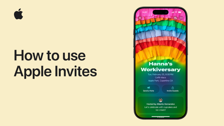 👯 Invite your friends 🖼️ Share a photo album 🎶 Create a custom Apple Music playlist Use Apple Invites to plan the best event ever. Here’s how it works.