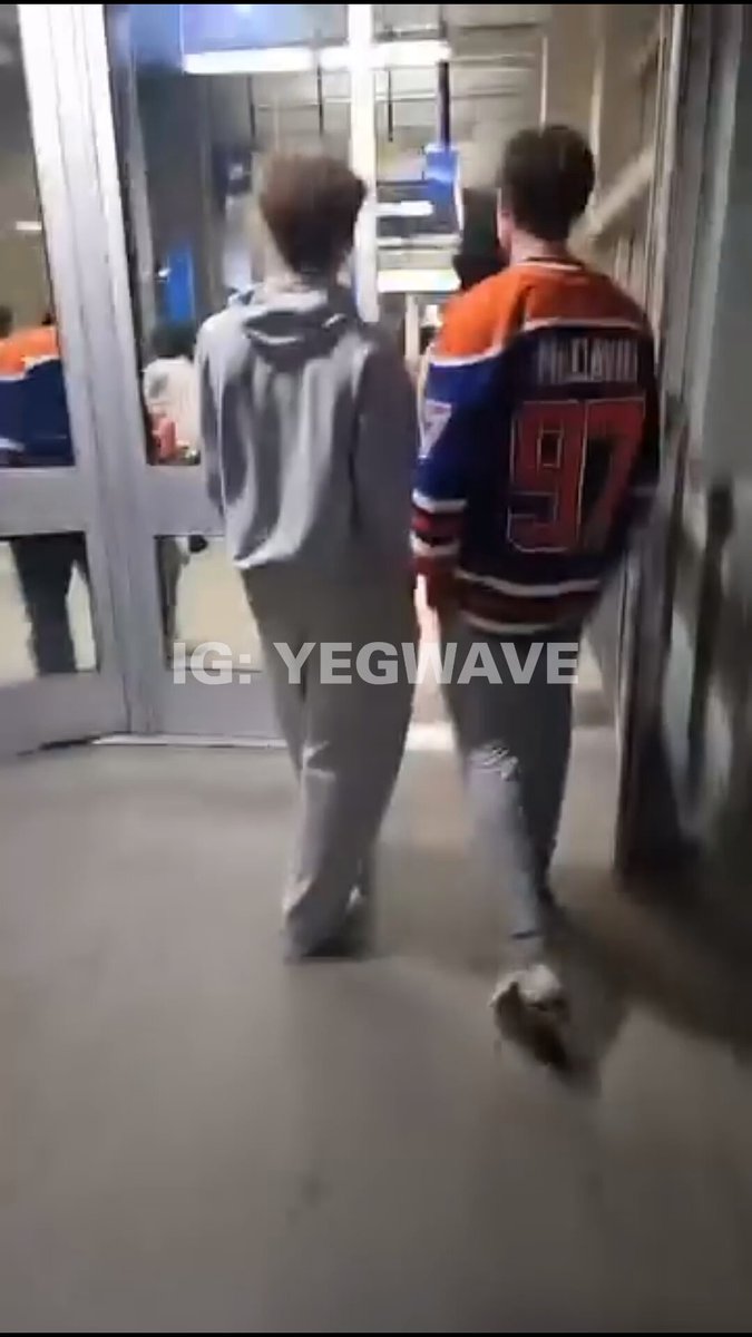 Fight that occurred after the Oilers game last night #LetsGoOilers