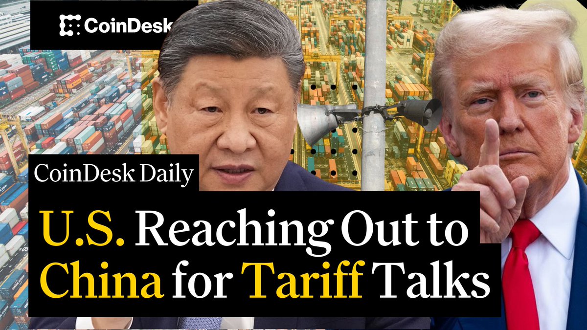 🗞️ U.S. reaches out to China for tariff talks, acknowledges Chinese state social media, boosting bitcoin above $97K 🗞️ April U.S. jobs report surprise 🗞️ Tether plans to launch a U.S.-focused stablecoin by late 2025 @ChristineNews hosts "CoinDesk Daily."