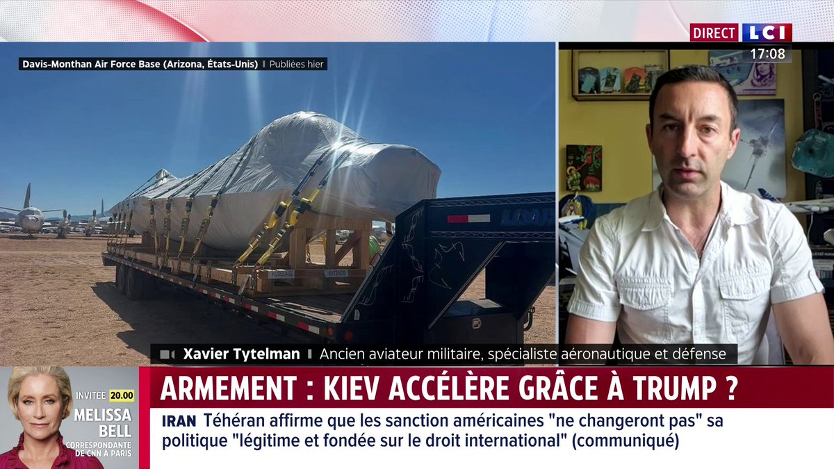 🔴 Des F-16 américains en renfort de l'Ukraine 🗣️ Xavier Tytelman (Xavier Tytelman), ex-aviateur militaire : "C'est une surprise parce que les États-Unis n'ont pas directement fourni de F-16 (...) Il y a un signe politique qu'ils les fournissent."