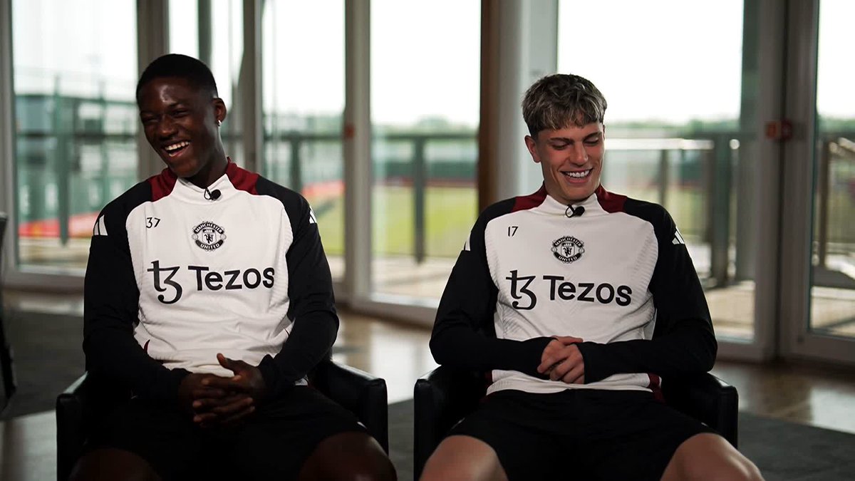 Kobbie Mainoo and Alejandro Garnacho speak about their relationship 🤝😅