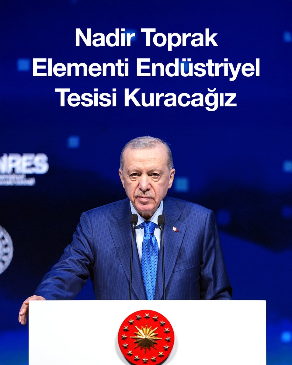 Nadir toprak elementlerimizi ham maddeye dönüştürecek tam teşekküllü bir endüstriyel tesisi inşallah çok yakın bir zamanda hayata geçirecek, ülkemizi bu elementleri üretebilen 5 ülkeden biri yapacağız.