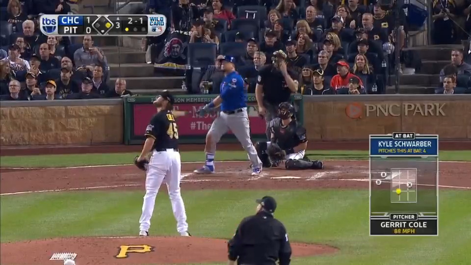 That time Kyle Schwarber took Gerrit Cole DEEP during the 2015 Wild Card Game.