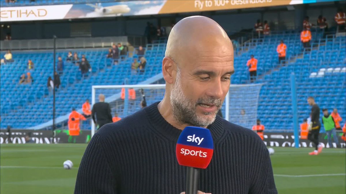 "I prefer to have Erling on the bench then with our Chairman [in the stands]." Pep Guardiola on Erling Haaland's return to the squad 🤝