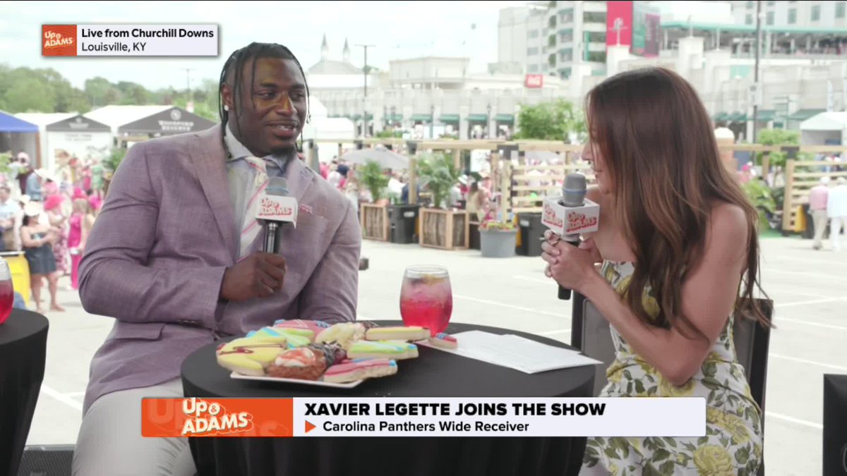 Despite their South Carolina vs Clemson rivalry, Xavier Legette and Hunter Renfrow are building a strong chemistry on the Panthers 🤝 "It ain't no bad blood with him." Kay Adams | Xavier Legette | Hunter Renfrow