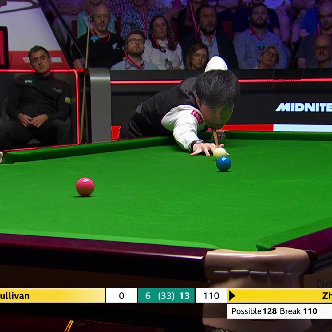 💯 Zhao Xintong with the 100th 100 break at the Crucible this year! 💯 #WorldChampionship