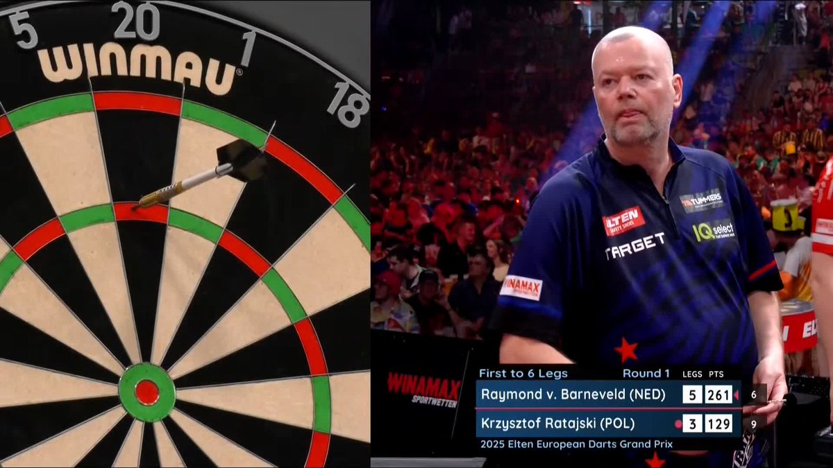 BARNEY BEATS RATAJSKI! A pumped-up Raymond van Barneveld earns a 6-3 win over Krzysztof Ratajski! 📺 #ET6 | R1