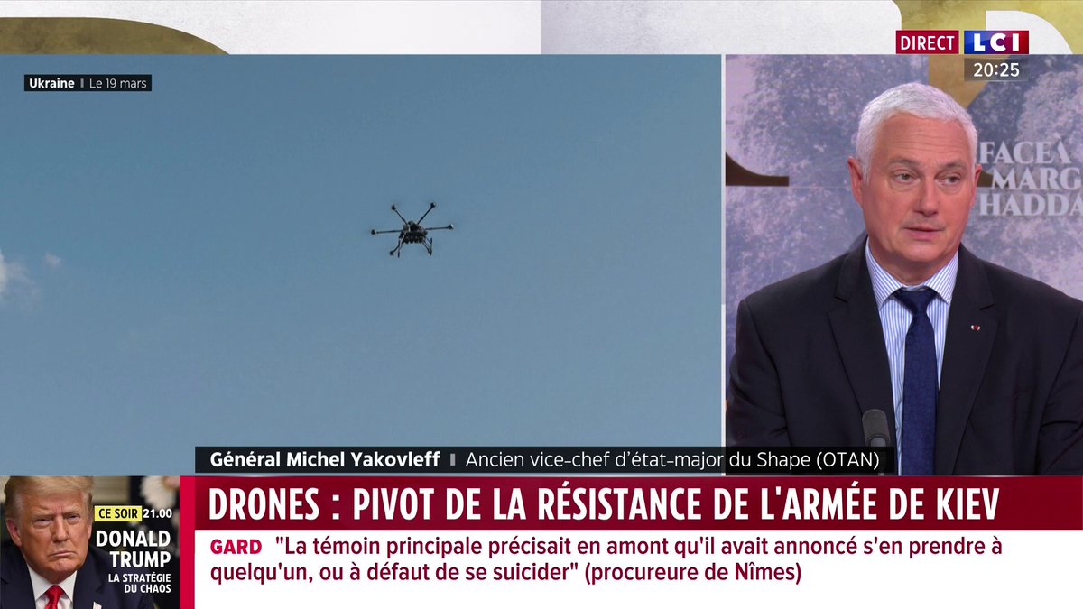 🔴 Guerre en Ukraine 🗣️ Général Michel Yakovleff, ancien vice-chef d’État-major du Shape (OTAN), invité de ✦ Margot Haddad ✦ : "Il semblerait depuis quelques mois que plus de 70% des pertes russes soient infligées par des drones et plus par l'artillerie."