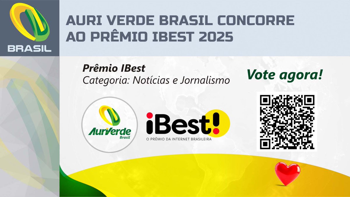 Auri Verde Brasil concorre ao prêmio iBest 2025