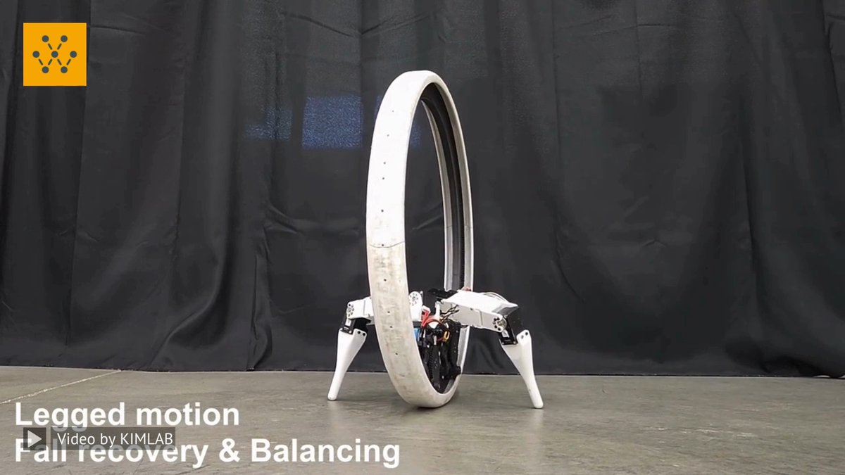 Ringbot: Leg-Wheel Transformer Robot with Monocycle Mobility Ringbot is a robotic platform that integrates a monocycle configuration with legged locomotion, enabling adaptable mobility across varied environments. Developed by KIMLAB, the system replaces traditional monocycle drive components with compact, leg-equipped modules housed within the wheel structure. This design reflects a research focus on novel mobility solutions, combining mechanical innovation and robotics to achieve versatile movement in a compact form. Video source: KIMLAB (Kinetic Intelligent Machine LAB) #robotics #tech #engineering -------------------------------- Stay ahead of the curve! Follow us now on our WhatsApp ( and Telegram ( channels and stay updated about the cutting edge.