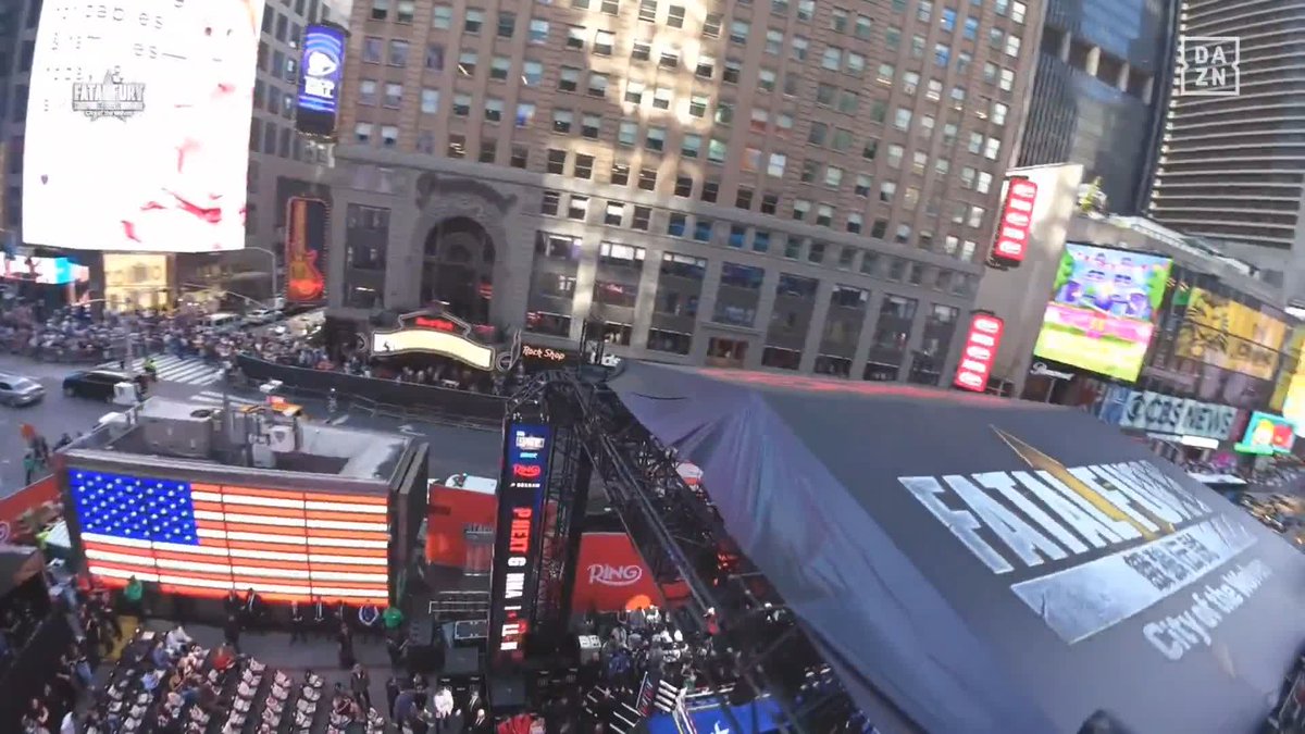 The moment has arrived! Boxing takes over Times Square 🤯 Live now worldwide on DAZN Boxing PPV for the @RingMagazine #FatalFury card 👊 💫 #GarciaRomero 🔥 #HaneyRamirez 💥 #LopezBarboza