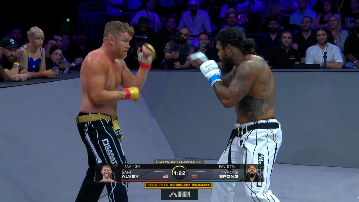SAM ALVEY HAS FINISHED SPONG #KarateCombat