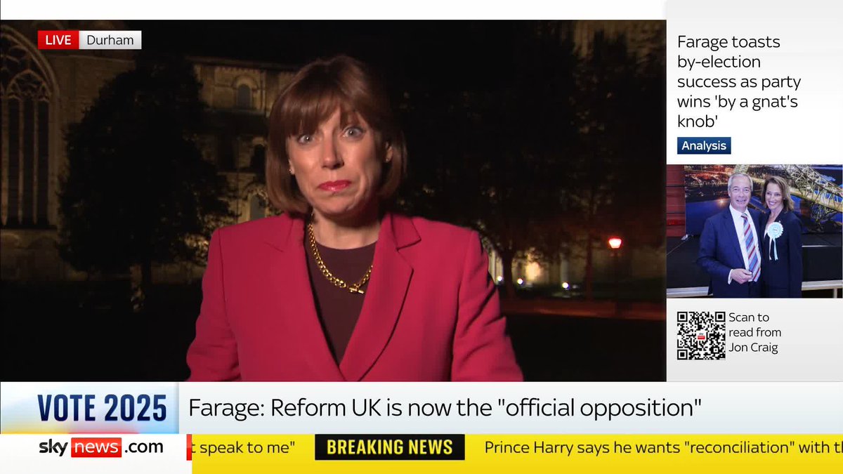 "Nigel Farage now has a national platform with local power and a real stage with which to truly run at the Conservatives and the Labour government." Political editor Beth Rigby after Reform UK wins big in the local elections. 📺 Sky 501 and YouTube