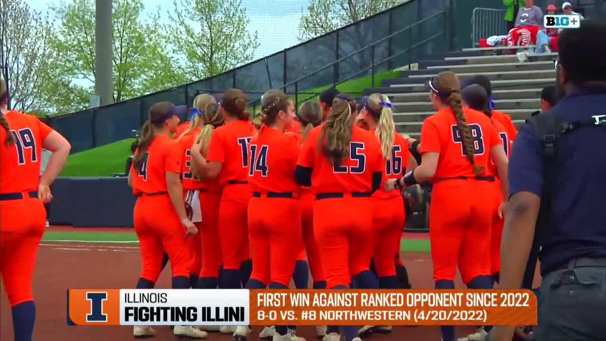 Illinois downs No. 21 Ohio State 👏 They secures their first win against a ranked opponent since 2022 👀 #B1GSoftball x Illinois Softball