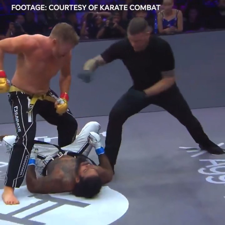 Sam Fucking Alvey just flatlined Former WBC and WBO Heavyweight Champ Tyrone Spong in Karate Combat 😭😭😭