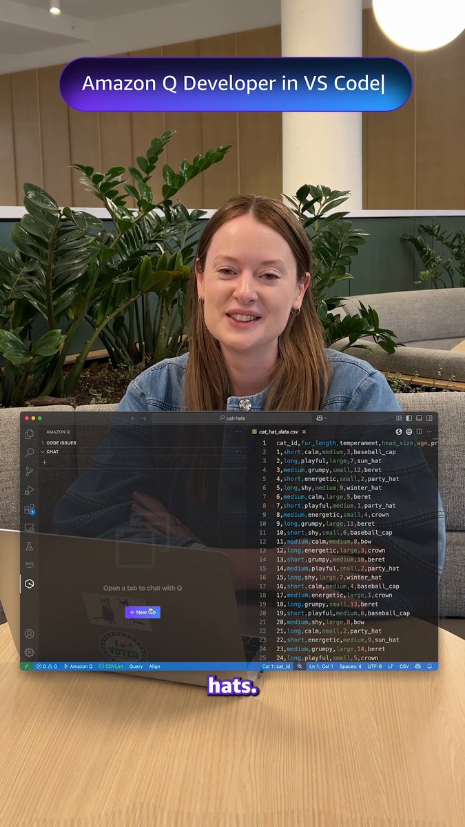 Amazon Q Developer has a new agentic coding experience in the IDE that helps you seamlessly accomplish tasks. 💻🔍 Amazon Q Developer can now intelligently perform tasks on your behalf by automatically reading files, running shell commands, and generating code diffs. 👉