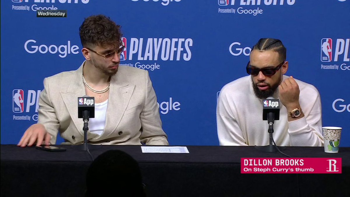 “I’m with Dillon Brooks on this … If I’m a defender I’m going to attack those wounds.” Kendrick Perkins discusses Steph Curry's thumb injury ahead of Rockets-Warriors.