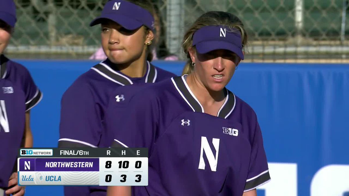 DOWN GOES NO. 6 ‼️ Northwestern Softball upset UCLA in run-rule fashion 👀 #B1GSoftball