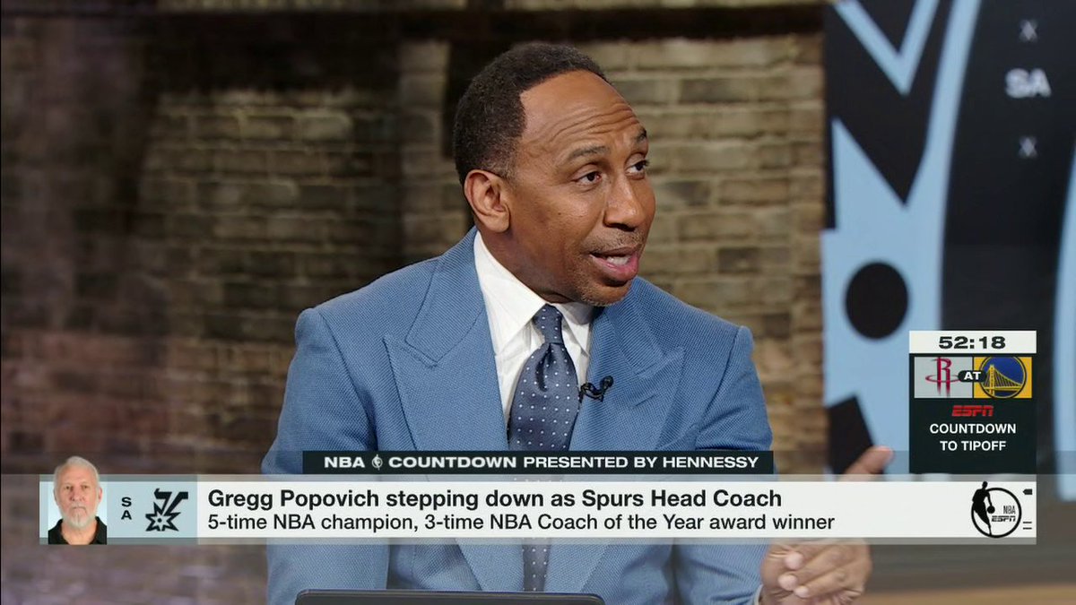 “He’s one of the classiest, most conscientious, most decent human beings I’ve ever known." Stephen A Smith shares what makes Gregg Popovich so special ❤️🏀