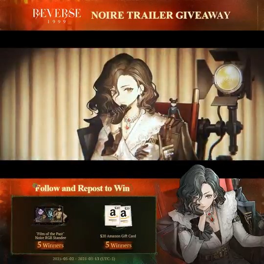 Noire Trailer - Take 48, Action! | Reverse: 1999 She shoots, and shoots again, without stopping! [Giveaway] 1.Follow Reverse: 1999 | Version 3.4 Available Now 2.RT trailer before May.13 HD: Download: #Reverse1999 #ShowdownInChinatown #Noire