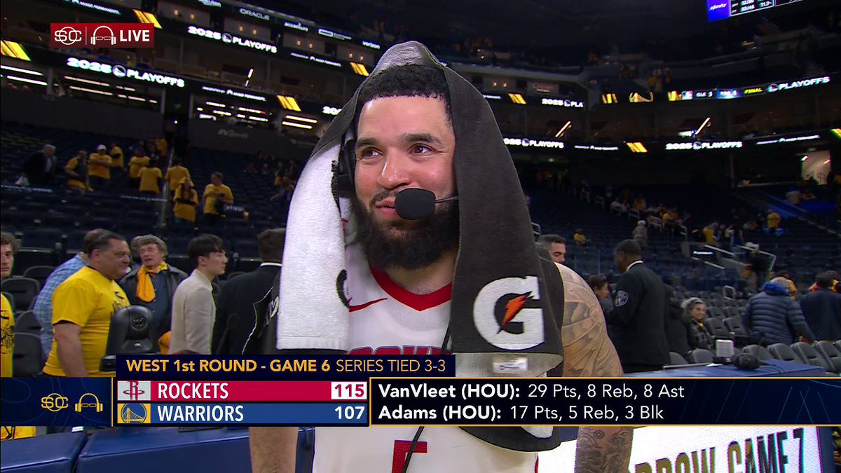 "We gotta get him some rest ... get him hydrated [and] get him a big steak." Fred VanVleet has a very specific recovery formula in mind for Steven Adams 😂