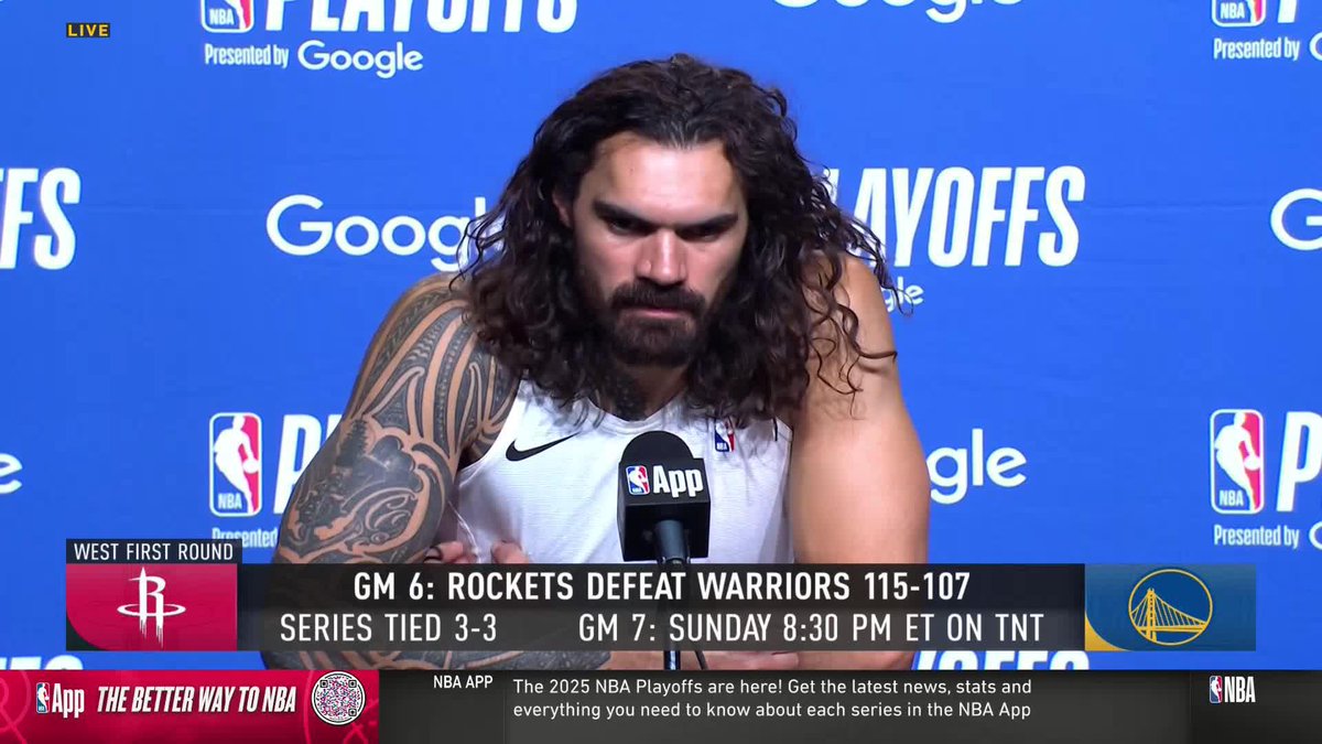 "Was that a question?" ๐ Steven Adams had to refocus after the question to explain his hustle