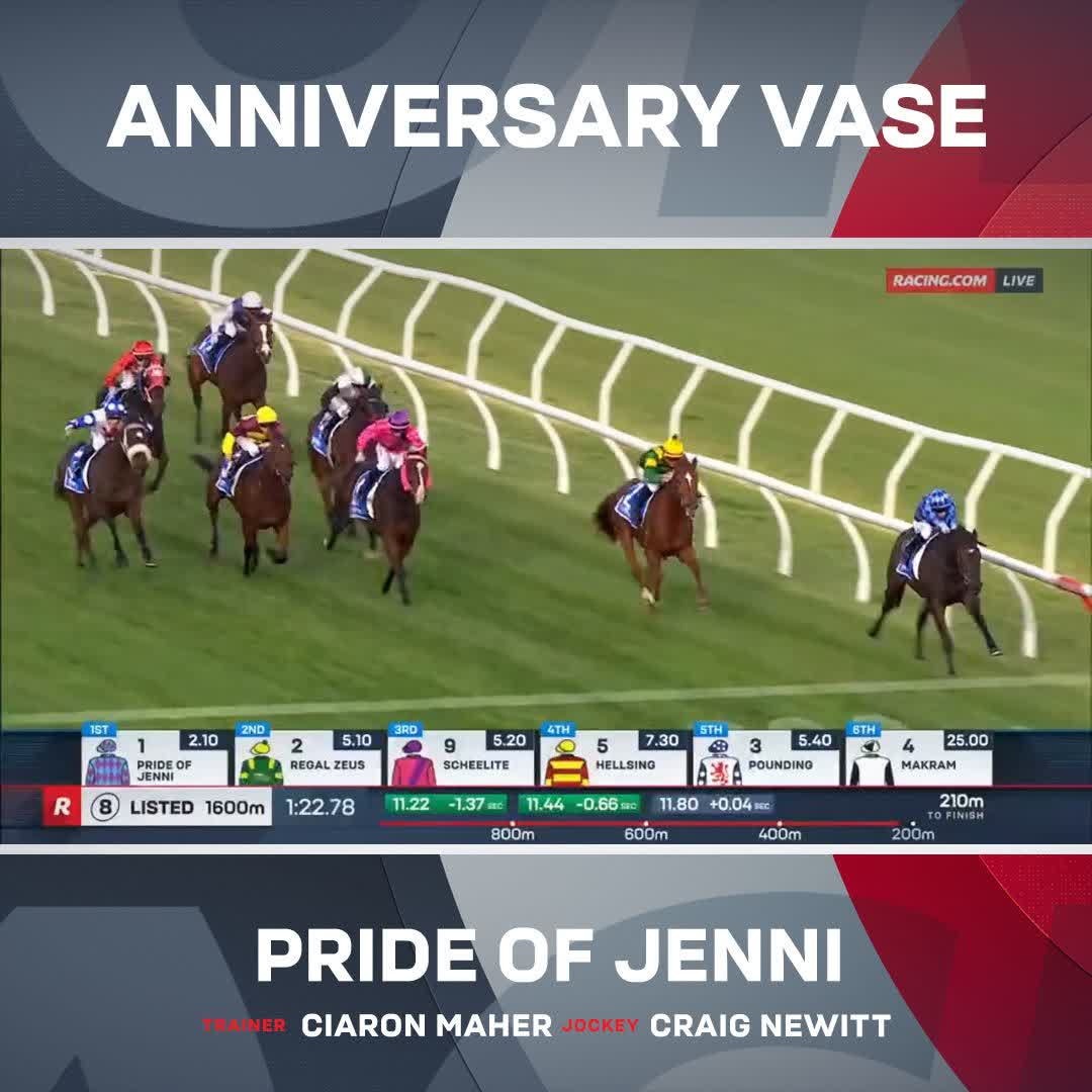 Pride Of Jenni returns with a bang at Caulfield as she goes all the way to take out the Listed Anniversary Vase 🙌 Ciaron Maher Racing Craig newitt