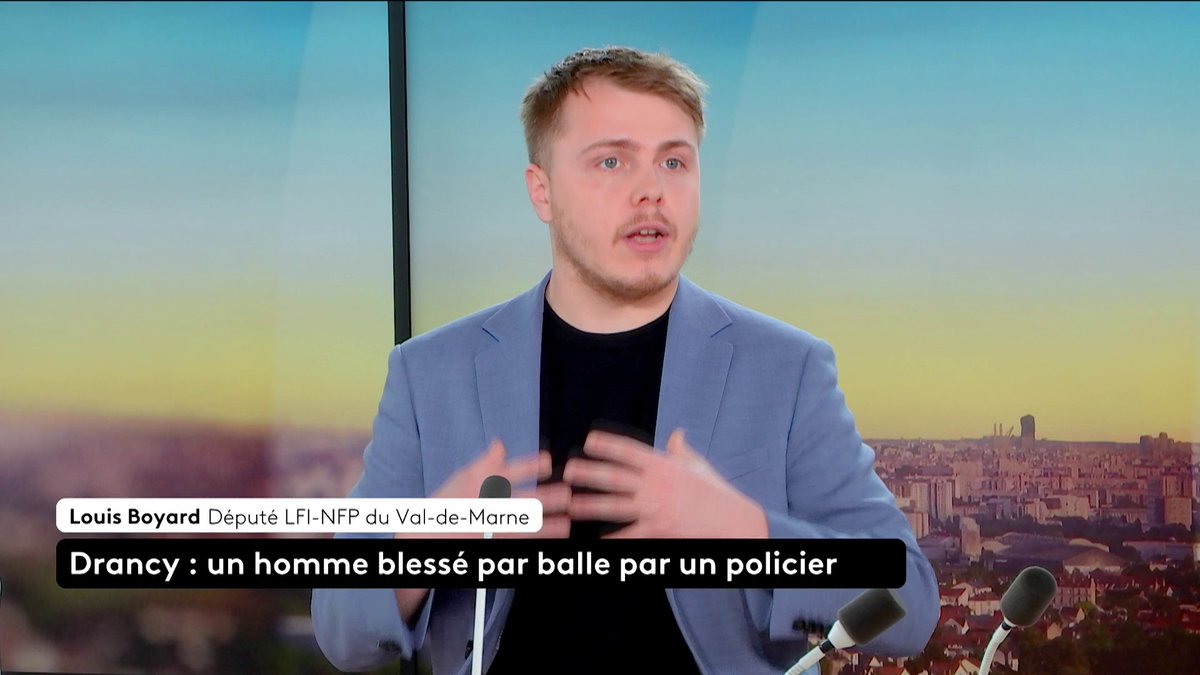 🔴 🗣️ "Nous plaidons pour une réforme sur le contrôle, les moyens et les missions de la police", réagit le député LFI Louis Boyard après qu'un homme ait été blessé par balle par un policier à Drancy. #franceinfo #canal27