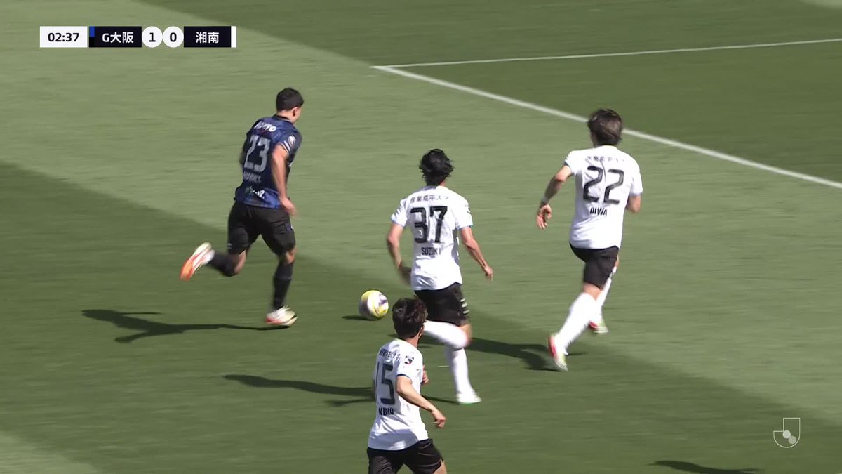 ワールドクラスの強烈ショット🔥 🎦 ゴール動画 🏆 明治安田J1リーグ 第14節 🆚 G大阪vs湘南 🔢 1-0 ⌚️ 2分 ⚽️ デニス ヒュメット(G大阪) #Jリーグ
