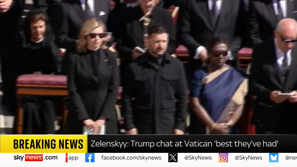 BREAKING: Ukraine's Zelenskyy says the chat he had with US President Trump at the Vatican was the 'best they've ever had'