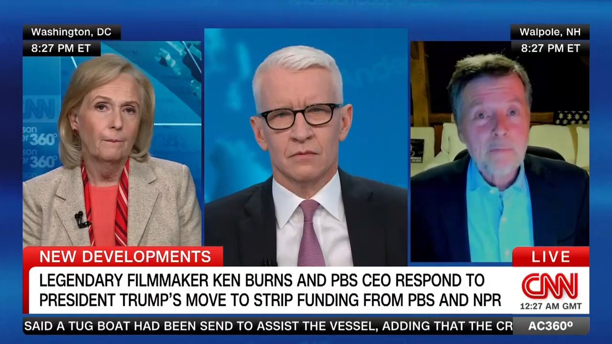 "For some of our stations, particularly in small communities... it is hard to imagine how those stations will exist": PBS CEO Paula Kerger and legendary documentary filmmaker Ken Burns discuss the impact of Pres. Trump's executive order targeting funding to public broadcasting.
