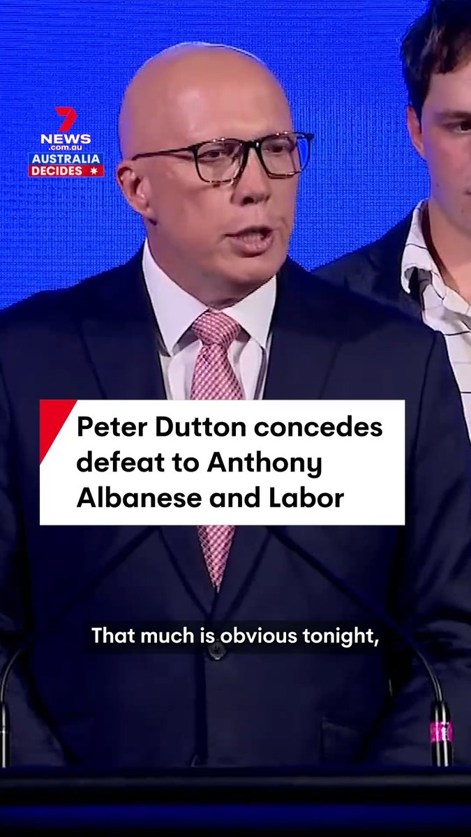 "We didn’t do well enough during this campaign ... I accept full responsibility for that.” Peter Dutton has conceded defeat to Anthony Albanese as 7NEWS projects Labor will form a majority government. Special coverage on Channel 7 and 7plus. #dutton #peterdutton #albo #albanese #anthonyalbanese #liberal #labor #election #auspol #ausvotes #7NEWS