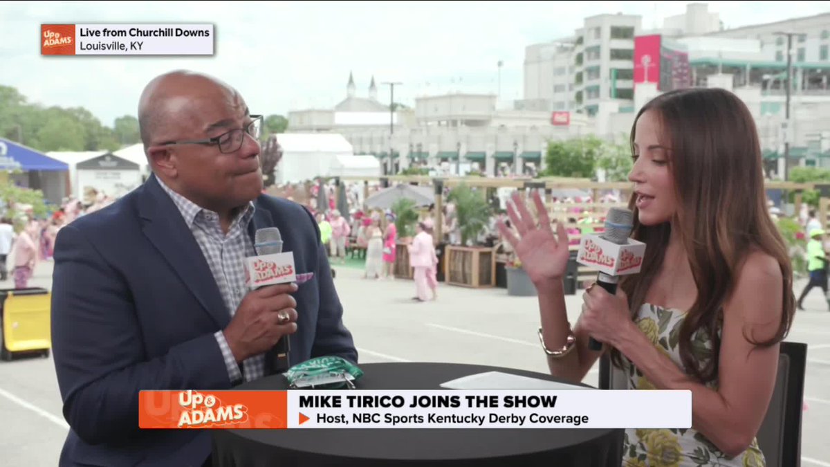 This is a perfect start to your Kentucky Derby Saturday.. Mike Tirico on staying grounded and enjoying those 2 exciting minutes at Churchill Downs. MikeTirico Up & Adams