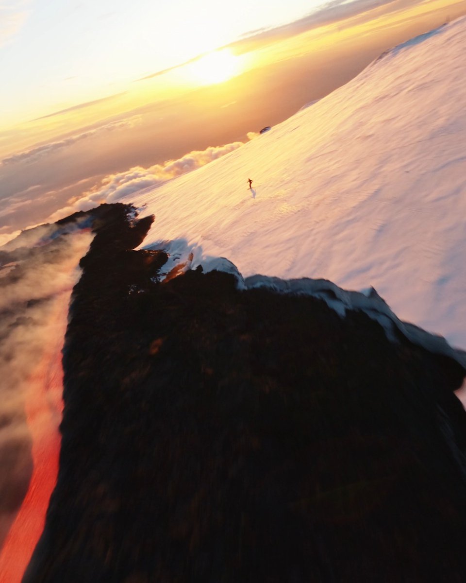 Skiing an erupting volcano 🔥 #GoProAwards recipient Josh Turner got this incredible birds-eye-view of Davide Tomasello's unique descent in Sicily, Italy. #GoPro #GoProFPV #Volcano #Ski #Skiing