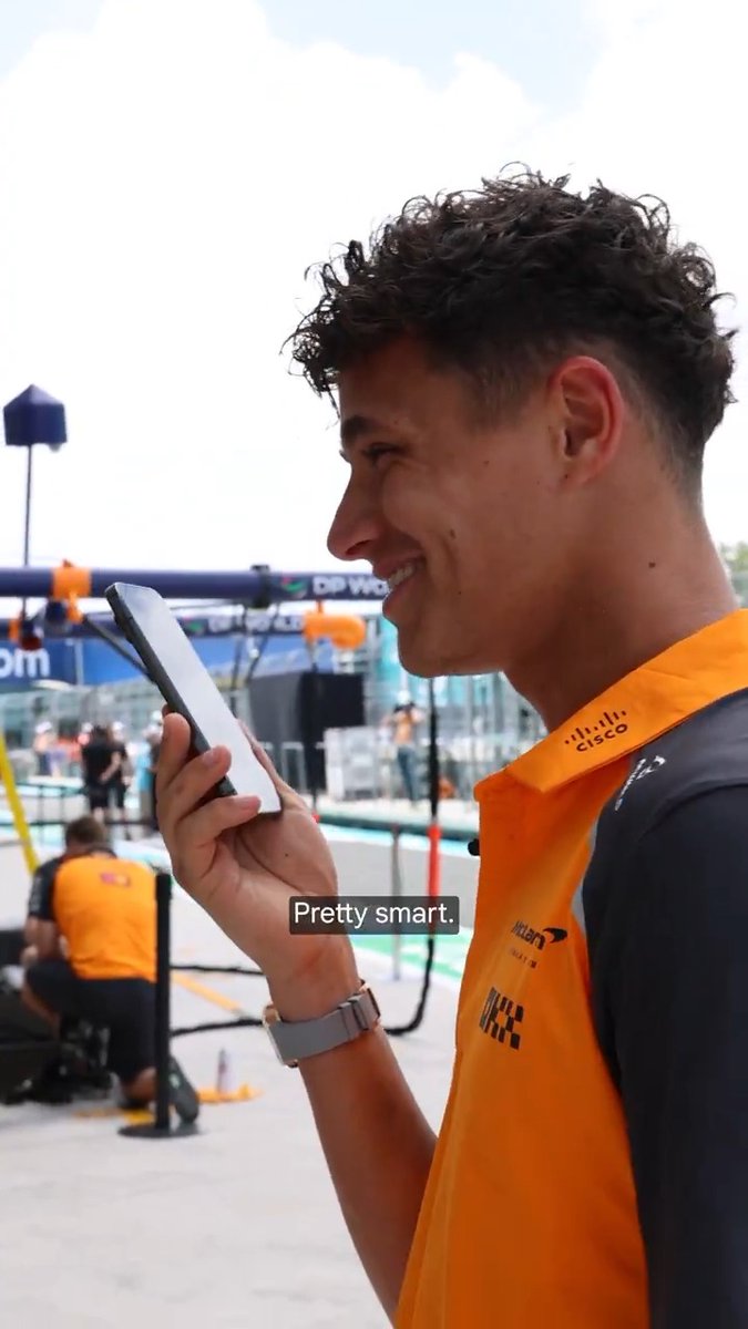 Oscar and Lando from McLaren Mastercard Formula 1 Team take Google Gemini for a spin ahead of the Miami Grand Prix.