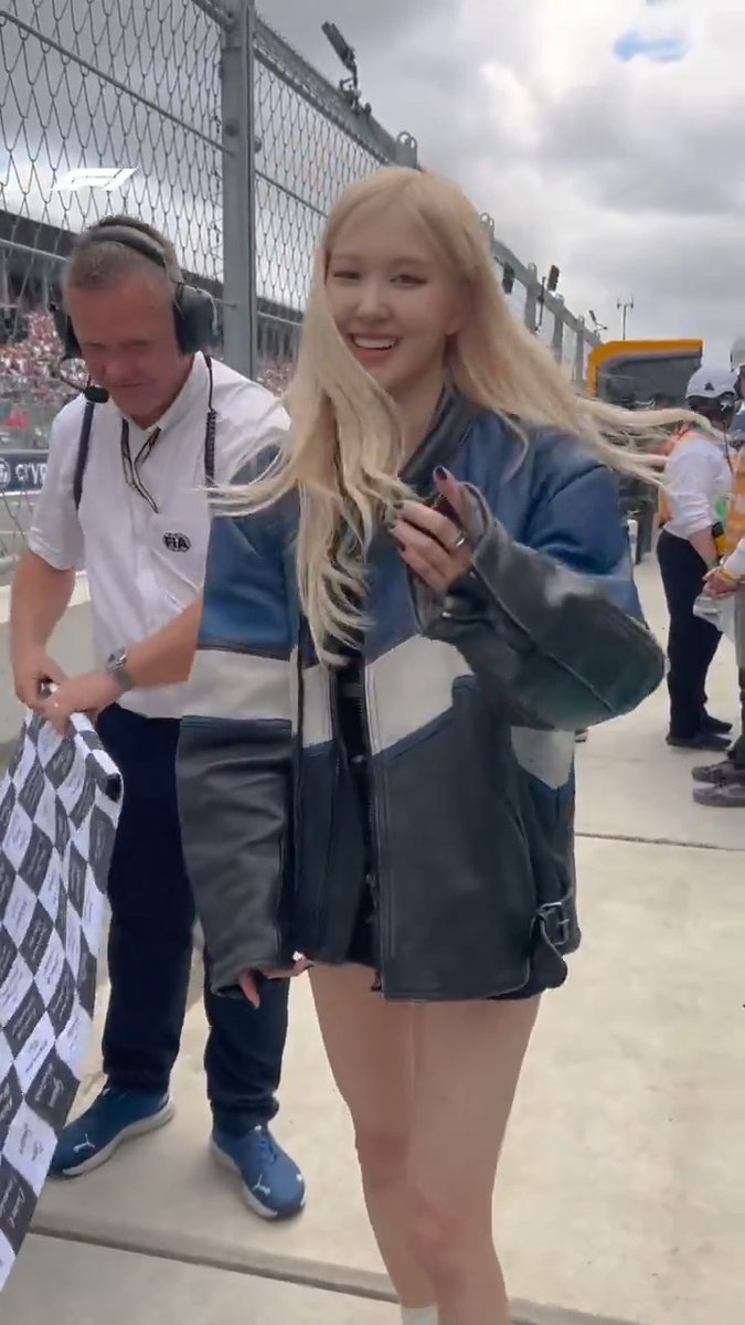Waving the chequered flag in Miami! 🩷📷 Rosé features on F1 The Album, the official soundtrack of #F1TheMovie! #F1 #MiamiGP