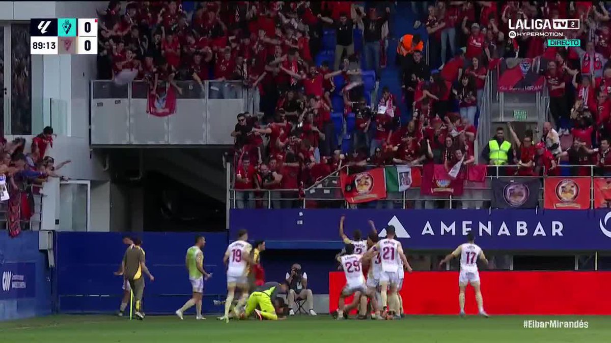 LA LOCURA DE UN GOL EN EL MINUTO 90 🔥Panichelli para mantener más vivo que nunca el sueño de Miranda de Ebro 💭 Érase una vez el Club Deportivo Mirandés soñando con pelear entre gigantes #LALIGAHYPERMOTION