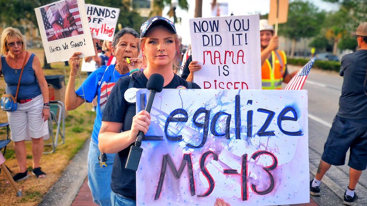 I went undercover to infiltrate a Democrat May Day rally and got libs to compliment my pro-MS13 signs 😂 Once they recognized me, someone threw my signs into a motel pool and got arrested!