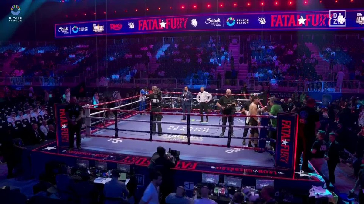 NOW 7-0! ๐จ๐บ Brayan Leon gets the win over Aaron Guerrero in Riyadh ๐ช ๐ Buy #CaneloScull on NOW Live Now | #RiyadhSeason | Powered by FATAL FURY: City of the Wolves City of Wolves SNK GLOBAL | Ring Magazine