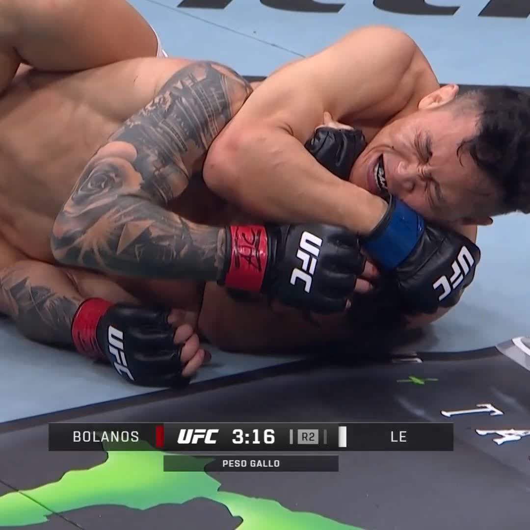 Quang Le consigue la victoria por sumisión 😳 #UFCDesMoines