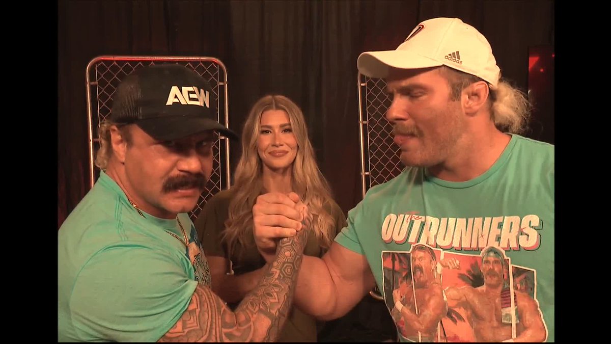 The Outrunners have issued a challenge to Trent Beretta and Rocky Romero! Watch #AEWCollision LIVE on TBS & MAX Truth Magnum of The Outrunners | Turbo