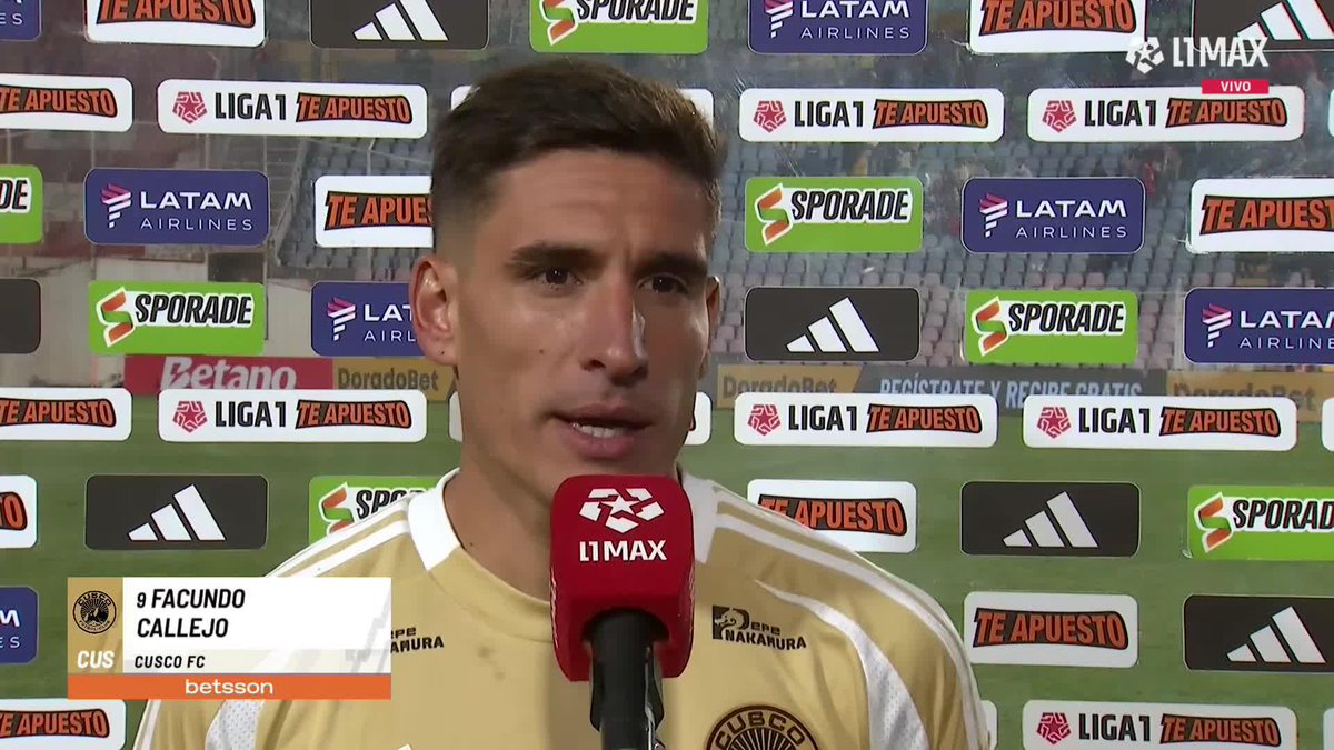 Facundo Callejo entre lágrimas: "Los goles son para mi señora, mi hija y mi familia que está en Argentina" #CuscoFC 2-0 #Universitario 📺 Conoce cómo ver L1MAX en vivo 👉 #L1MAX #Liga1TeApuesto