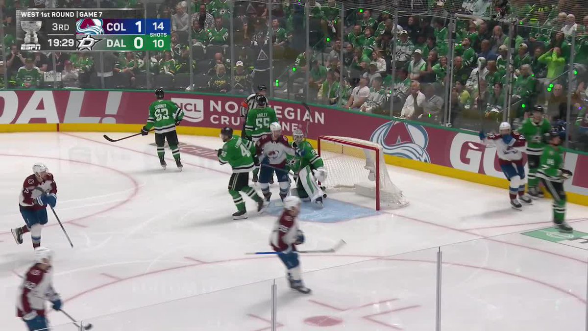 "NATHAN MACKINNON MAKES IT 2-0 AVALANCHE!" Sean McDonough with the ESPN on ABC Game 7 call of Avs-Stars. 🏒🚨🎙️ #NHL