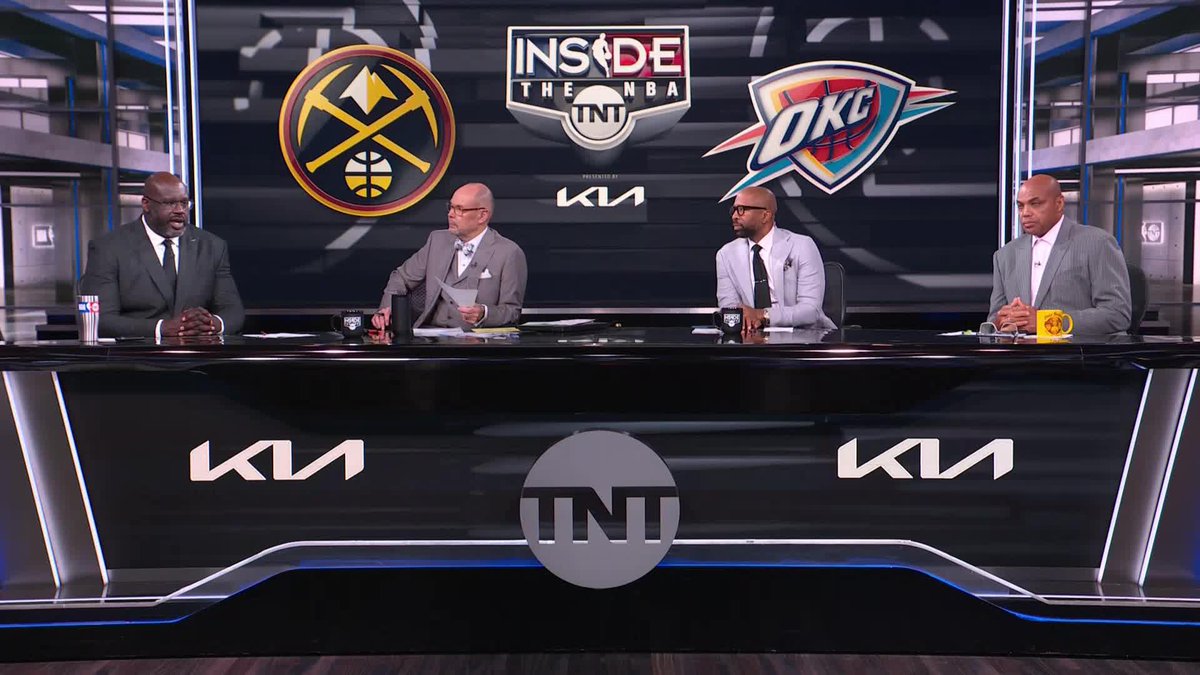 Shaq's taking Denver, while Chuck's rockin' with OKC in the second round 👀