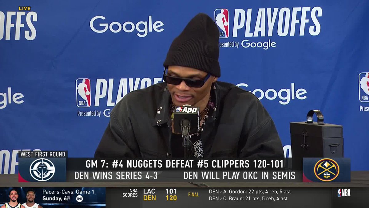 "It may be a missed shot, but it may be a steal. Maybe a dunk" Westbrook elaborated on embracing the experience that comes with his play on the floor 🗣️
