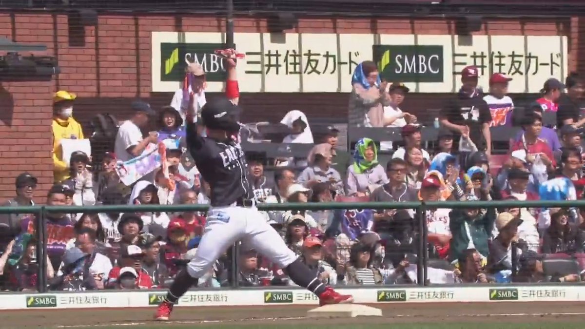 東北楽天が4連打で逆転‼️ #阿部寿樹 選手の二塁打! #渡邊佳明 選手 #堀内謙伍 選手 #中島大輔 選手のタイムリーヒットで3点🔥 #RakutenEagles 👇ライブ配信はこちら