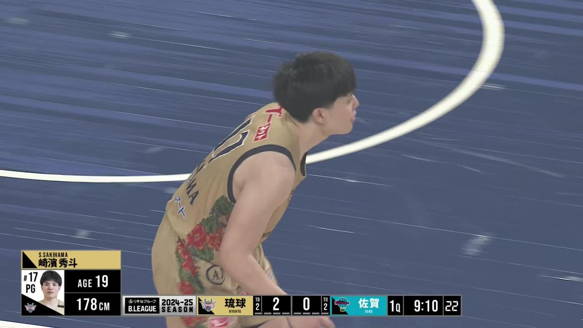 先制点は琉球期待の新星・崎濱秀斗⭐️ 鍛え上げられた体幹でジャンパーを放つ！ Shuto Sakihama 琉球ゴールデンキングス公式 📡バスケットLIVEで生配信中 #Bリーグ #りそなグループ