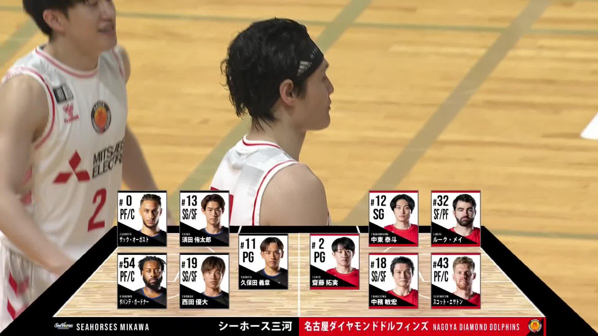 名古屋D#18 中務選手がスターティング5に⭐️ ラストダンスが始まります。 名古屋ダイヤモンドドルフィンズ 公式 📺BS10(全国)で生中継 📡バスケットLIVEで生配信中 #Bリーグ #りそなグループ