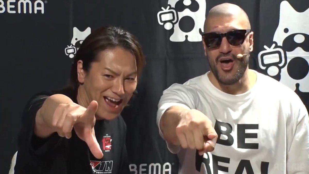 【🔴LIVE】 #RIZIN男祭り ABEMA限定副音声『EIKO!祭り』✨ まったく息の合わない 狩野英孝さんとシナ選手の 「らーめんつけめん僕イケメン」🍜 #アベマでRIZIN男祭り 狩野英孝 Sina Karimian