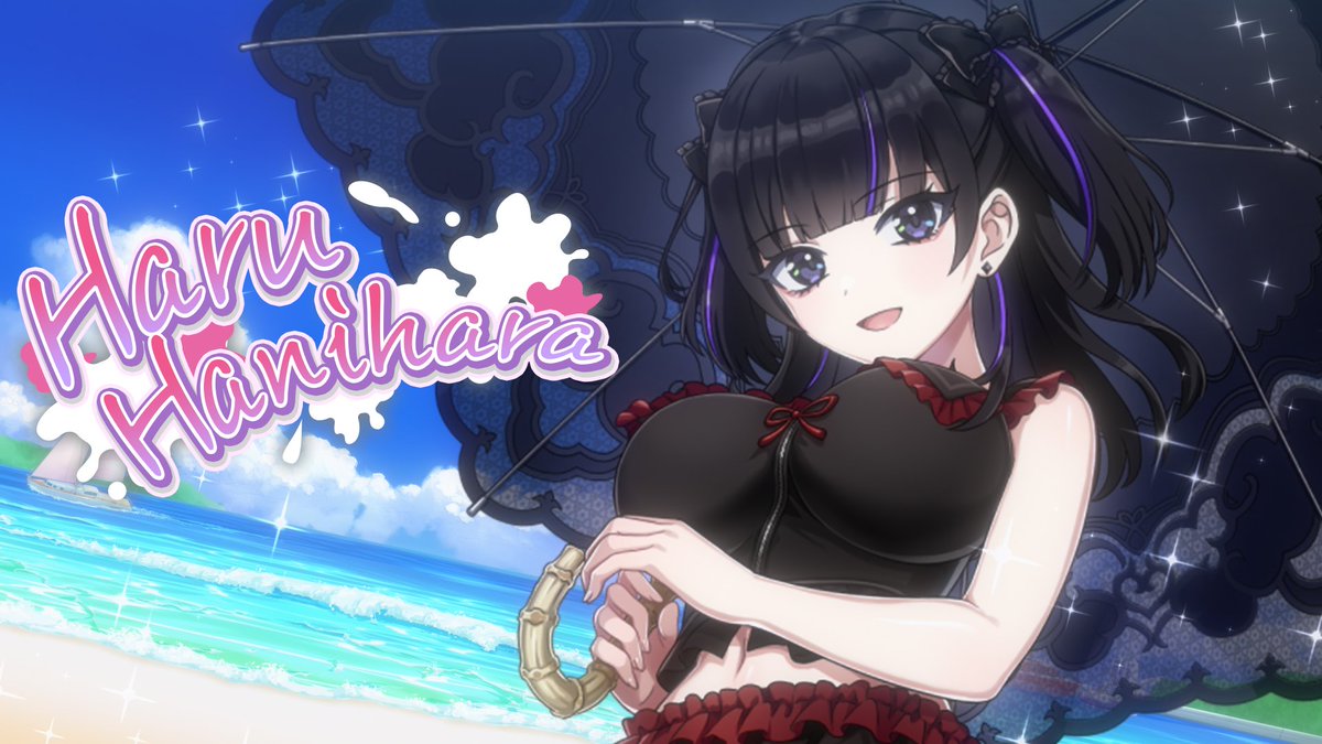 ◤ドルウェブ 水着PV◢ 4/30(水)にプレイアブル化した 水着ドルフィンをご紹介! GRIMO→GOETIA所属のガンナー、 『羽仁原はる』です! (CV: #直田姫奈 さん) #ドルフィンウェーブ